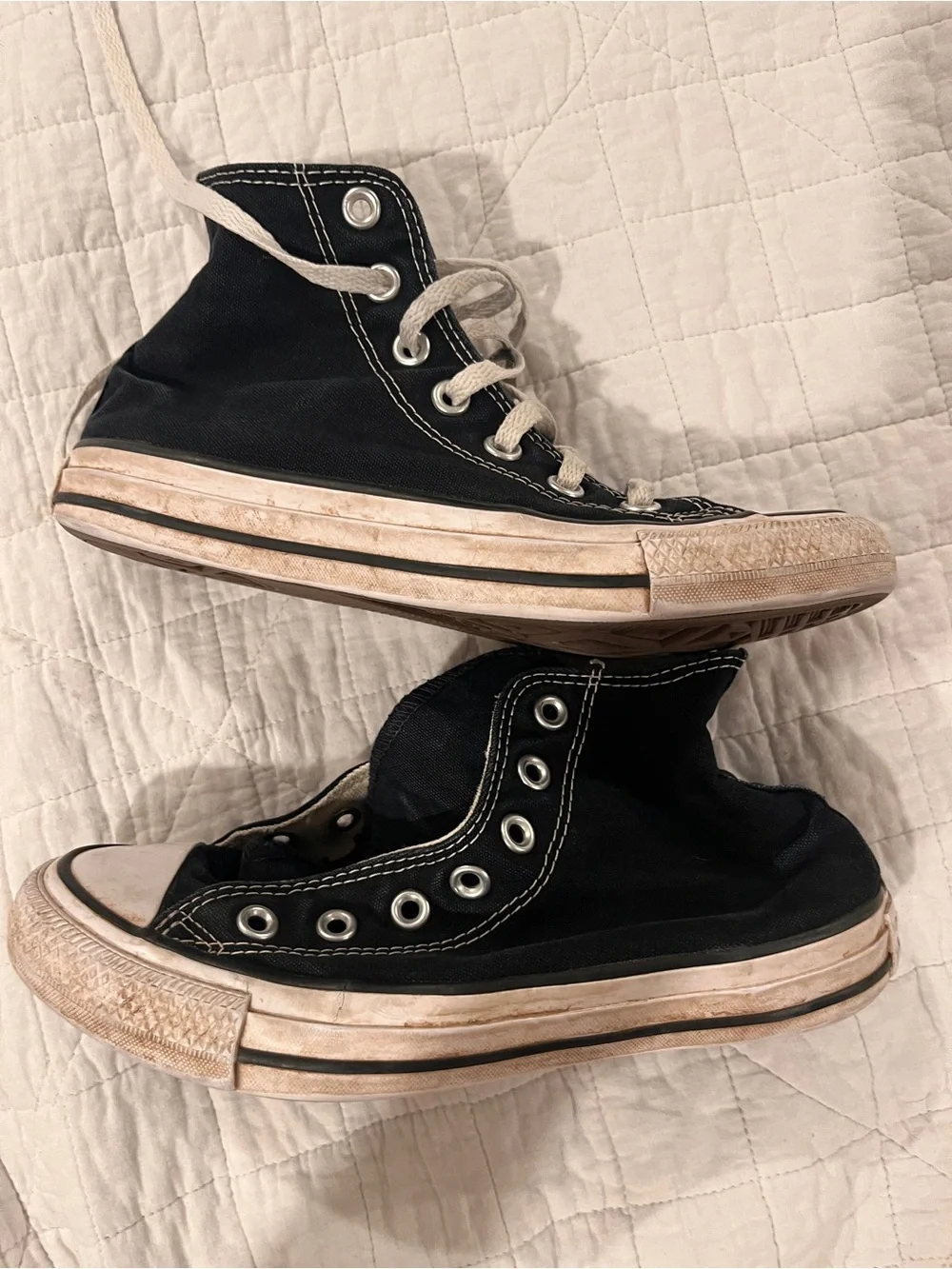 Converse Chuck Taylor All Star High Top Sneakers Black Canvas Women’s 7 Men’s 5 - Picture 3 of 8